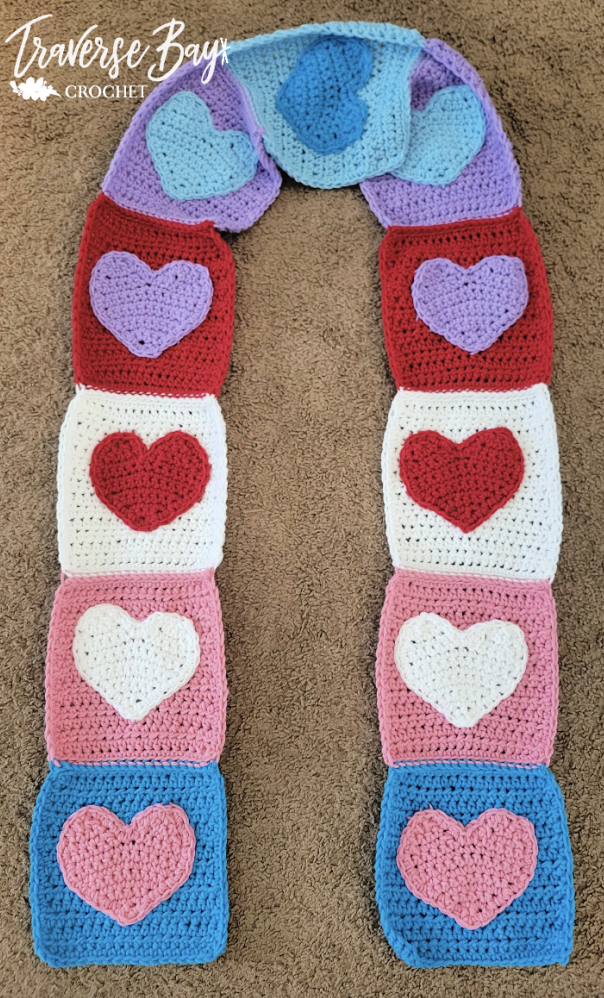 Crochet Heart Scarf Pattern