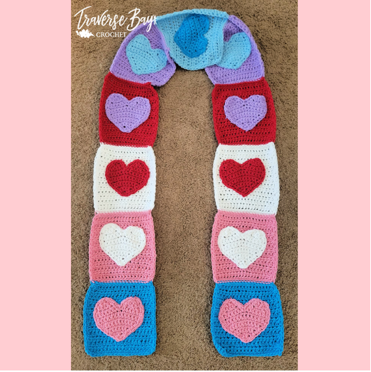 Crochet Heart Scarf Pattern