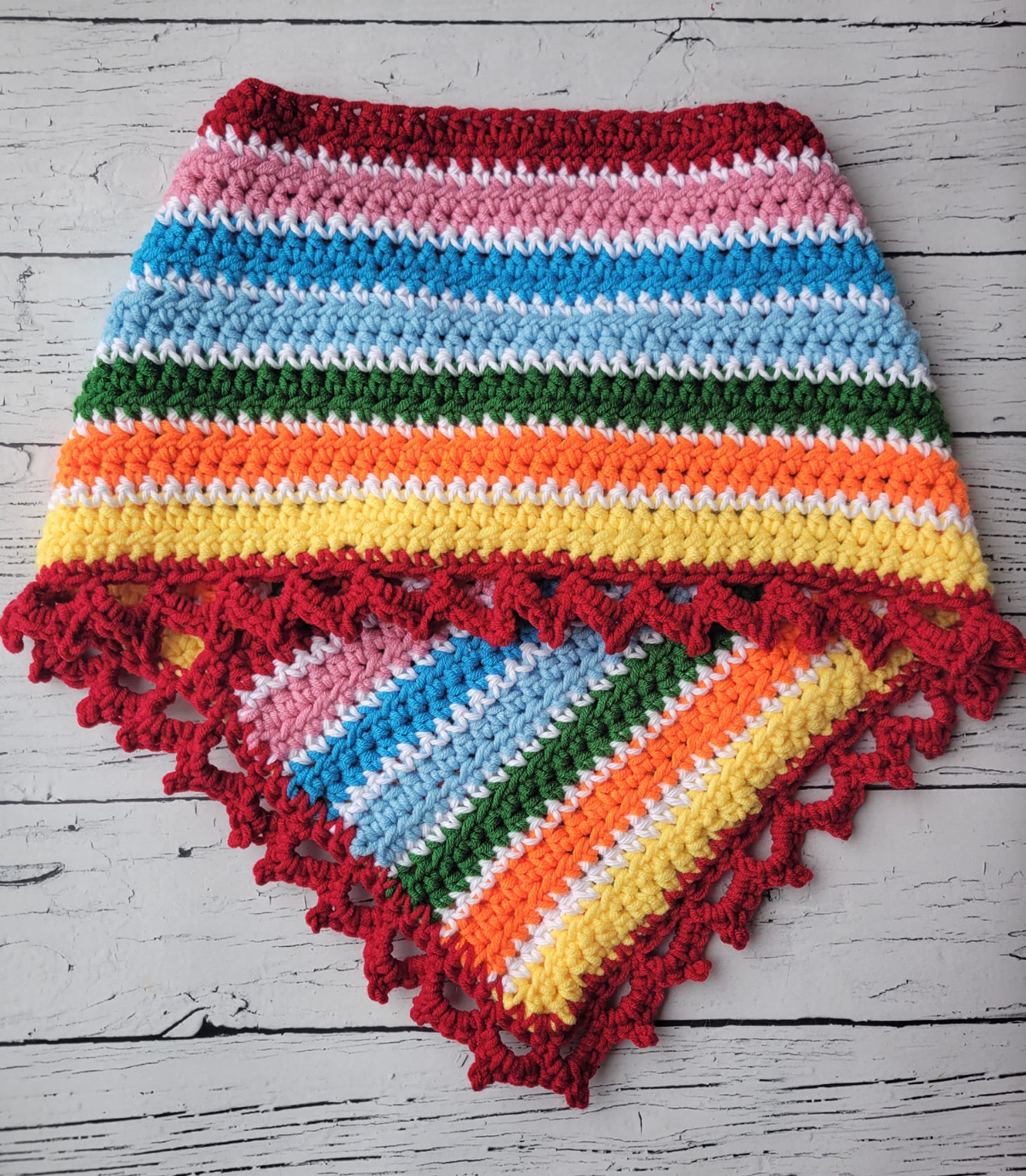 Crochet Striped Neck Warmer