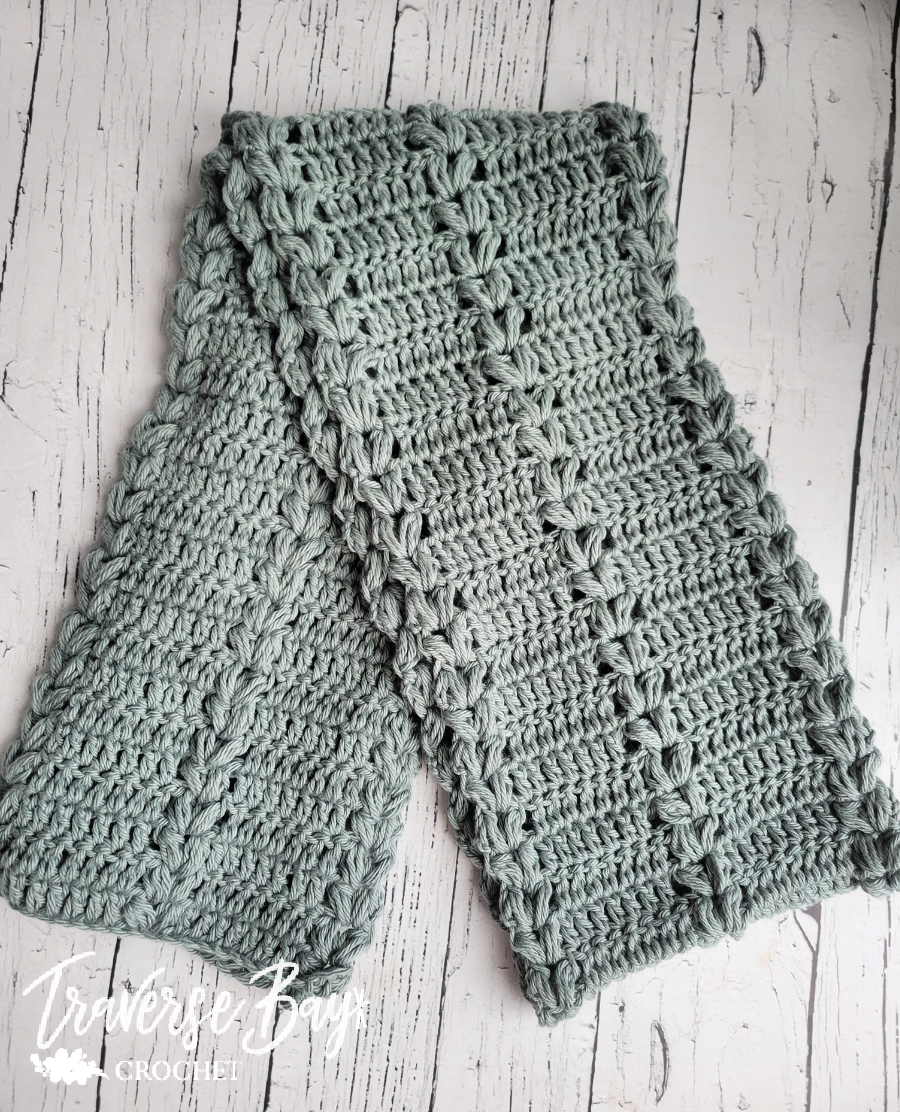 Crochet Braided Puff Scarf Pattern