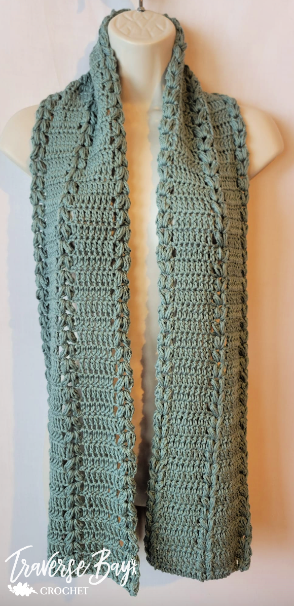 Crochet Braided Puff Scarf Pattern
