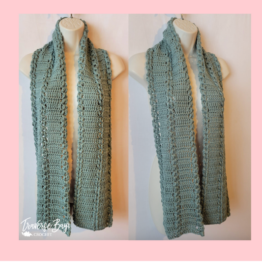 Crochet Braided Puff Scarf Pattern