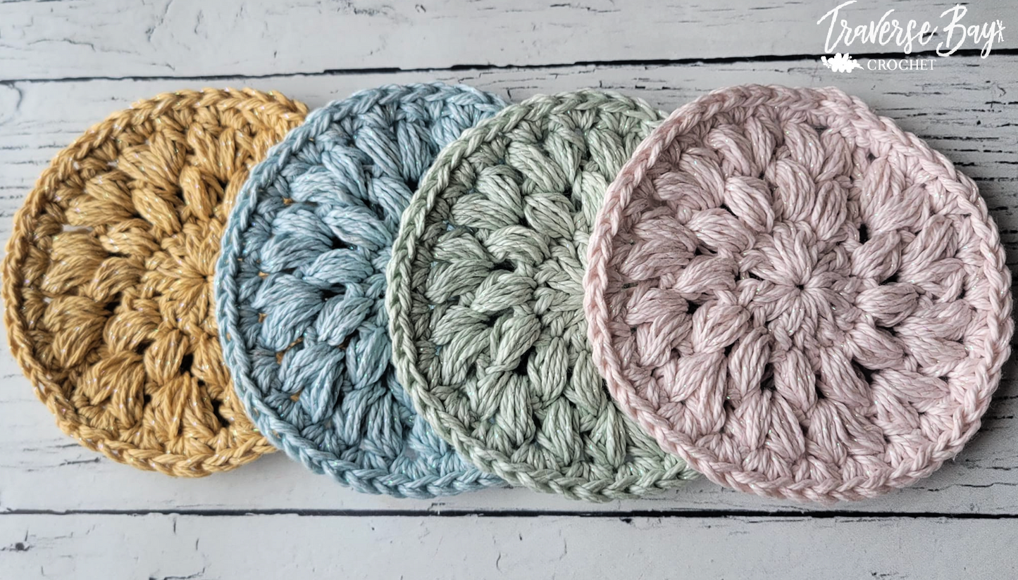 Crochet Puff Coaster Pattern