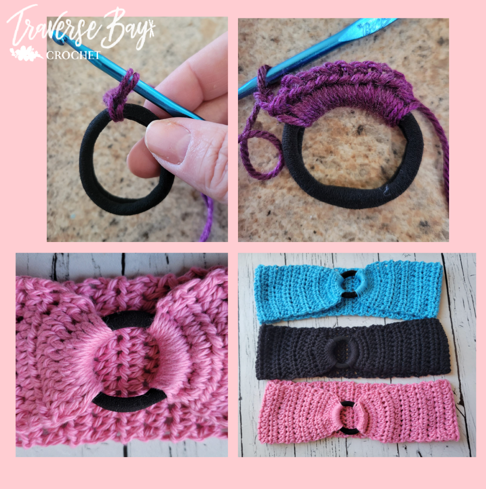 Crochet Hair Tie Headband Pattern