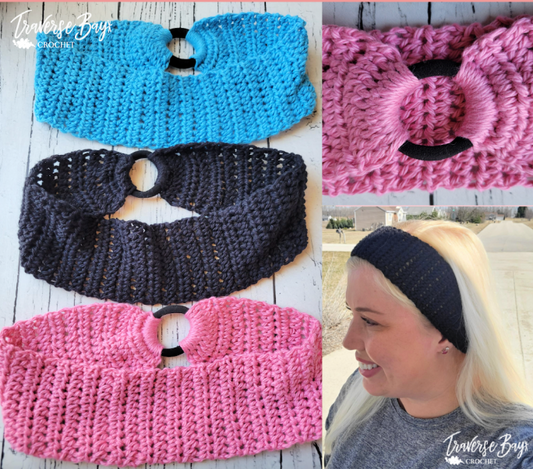 Crochet Hair Tie Headband Pattern