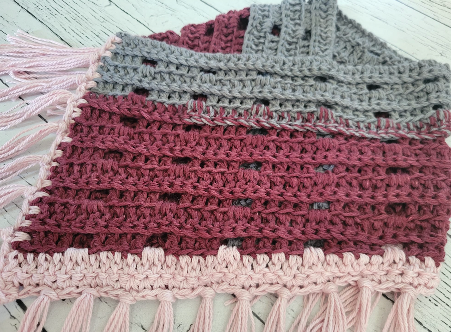 Crochet Fringe Neck Warmer Cowl Pattern