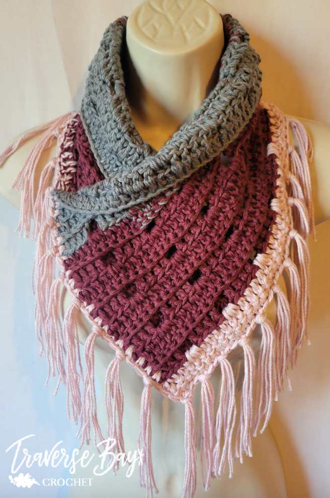 Crochet Fringe Neck Warmer Cowl Pattern