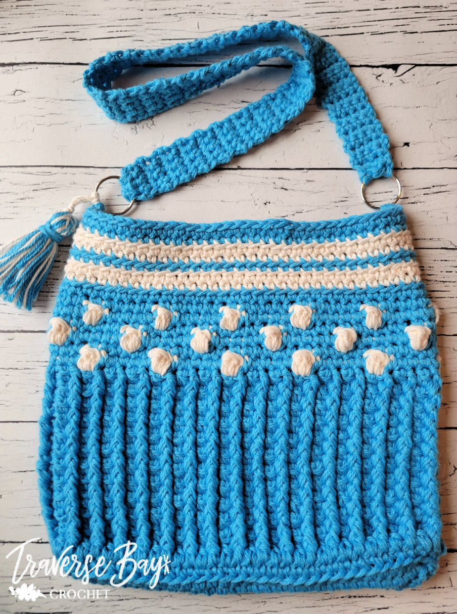 Crochet Stripe Bobble Bag Pattern