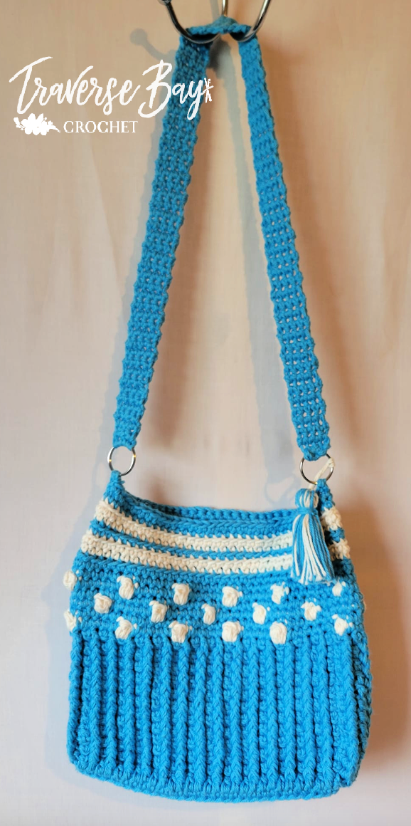 Crochet Stripe Bobble Bag Pattern