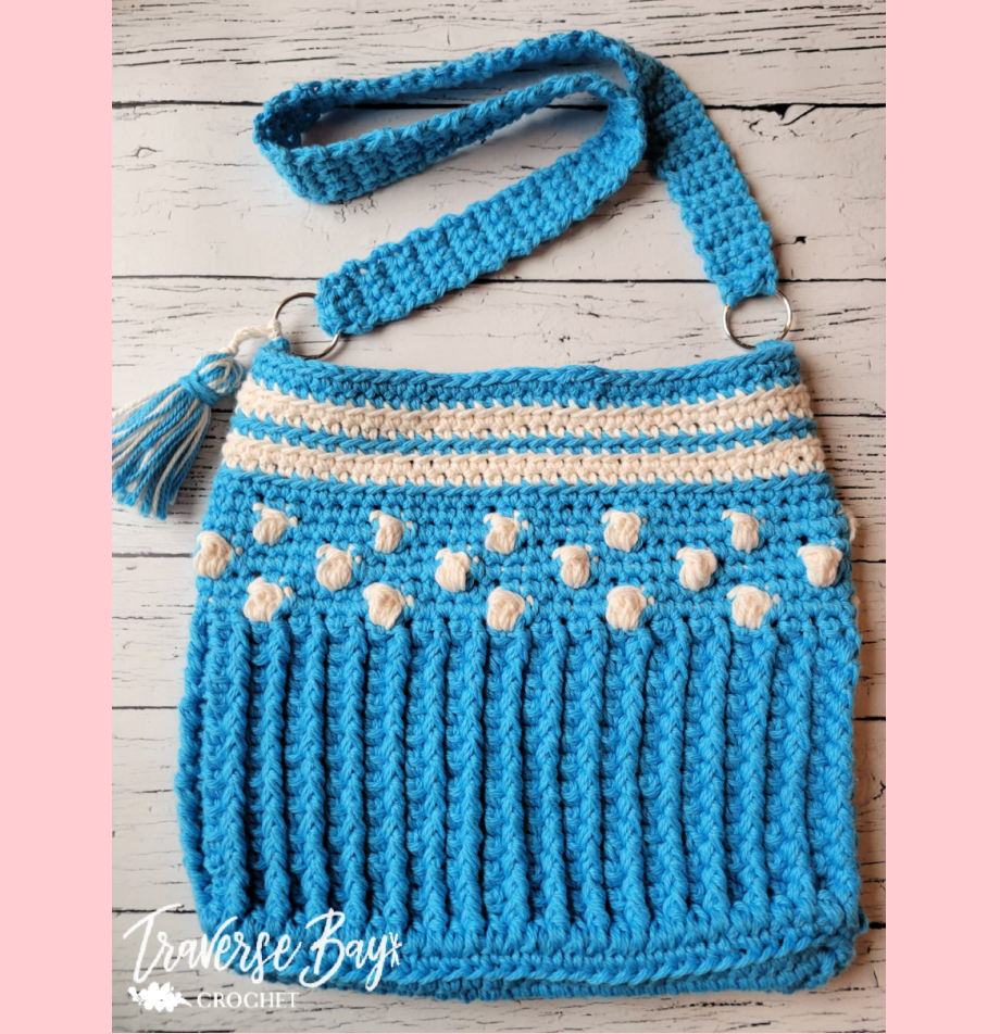 Crochet Stripe Bobble Bag Pattern