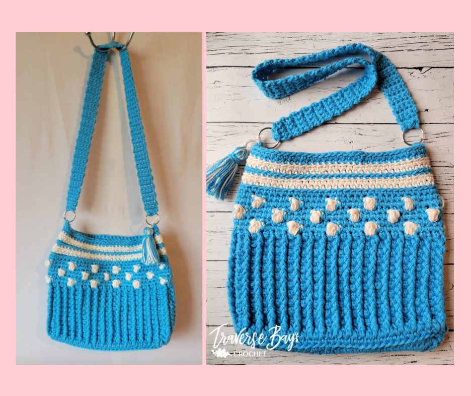 Crochet Stripe Bobble Bag Pattern