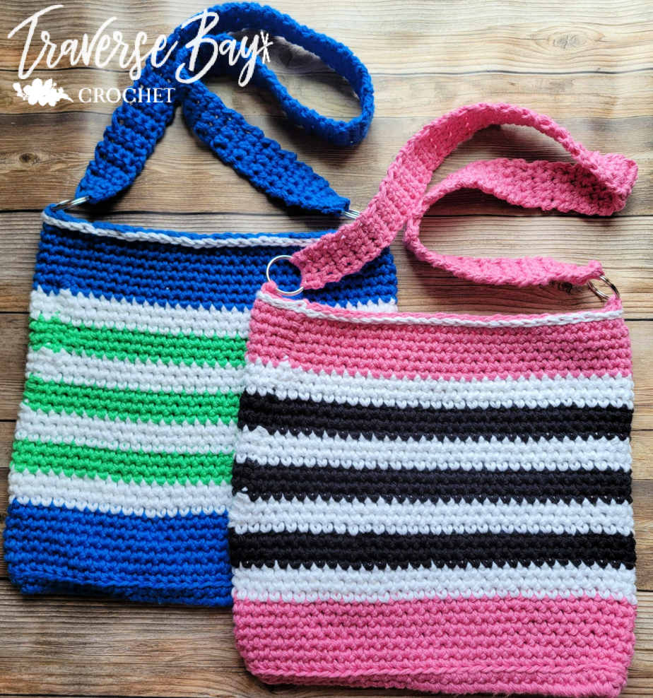 Crochet Stripe Tote Bag Pattern