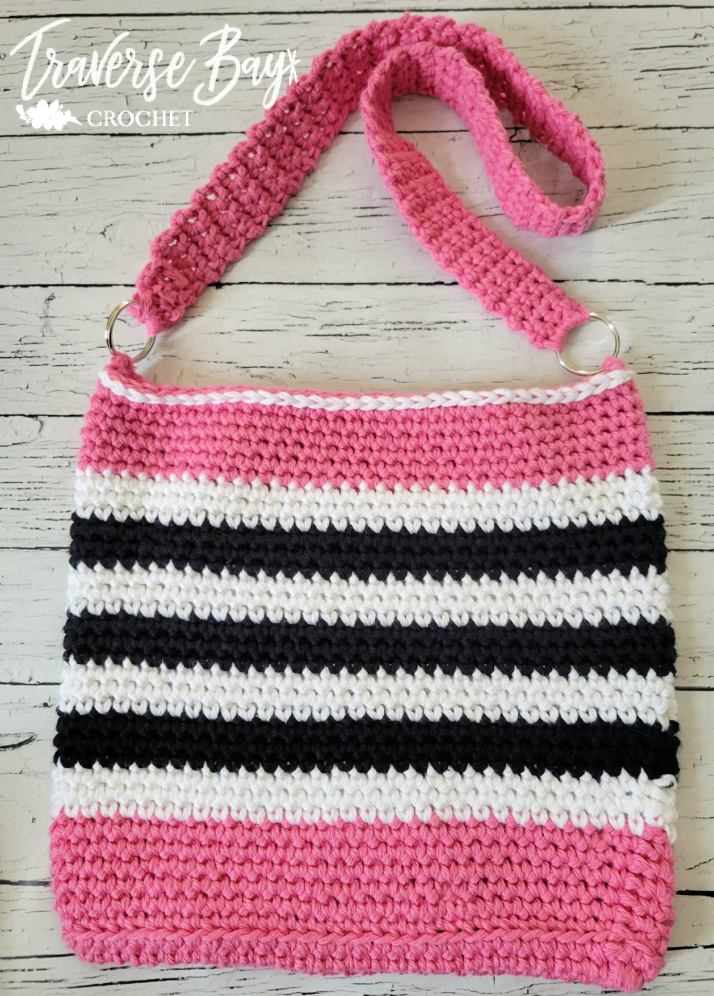 Crochet Stripe Tote Bag Pattern