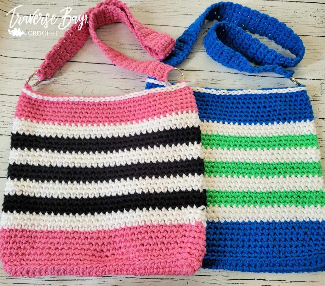 Crochet Stripe Tote Bag Pattern