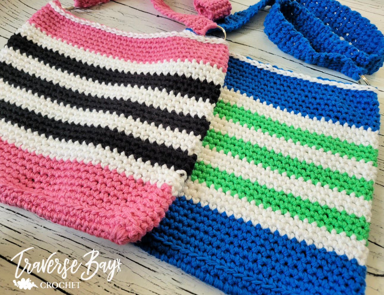 Crochet Stripe Tote Bag Pattern