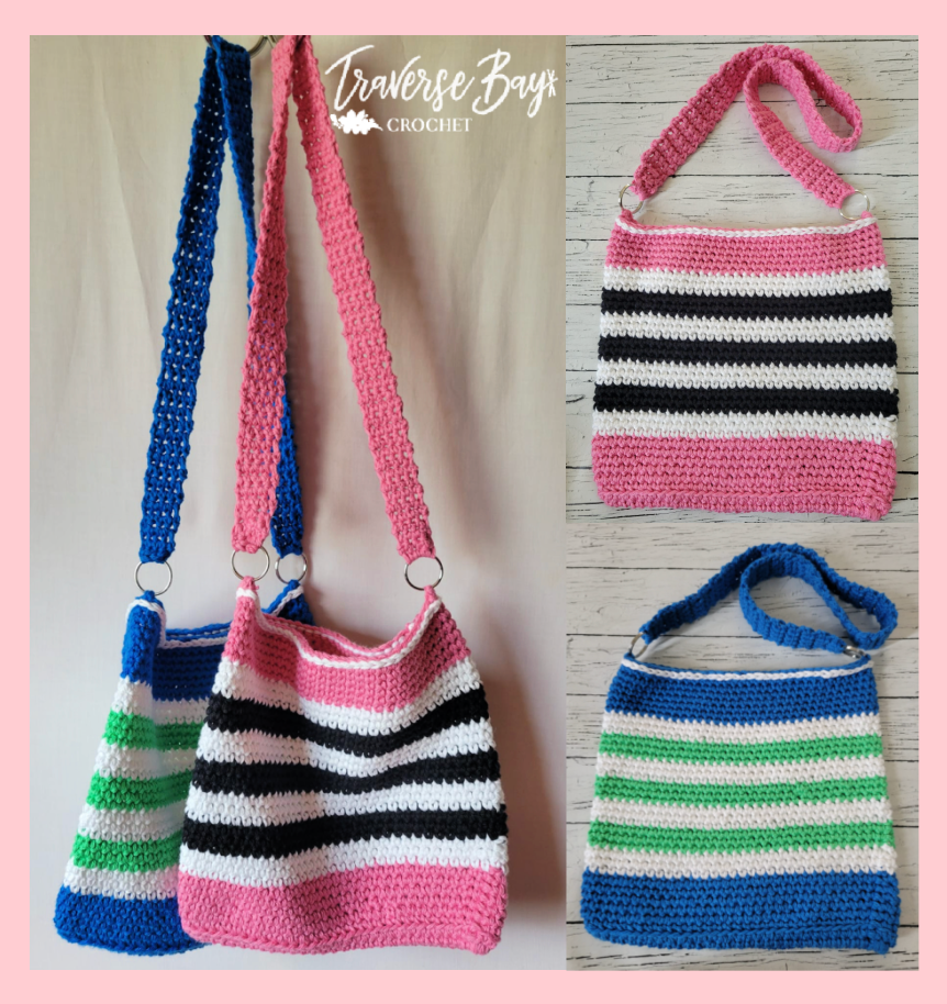 Crochet Stripe Tote Bag Pattern