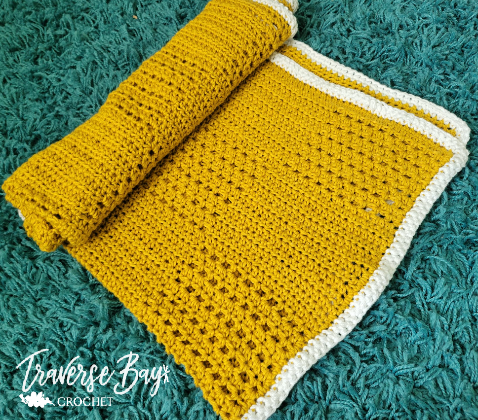 Crochet Filet Squares Baby Blanket Pattern