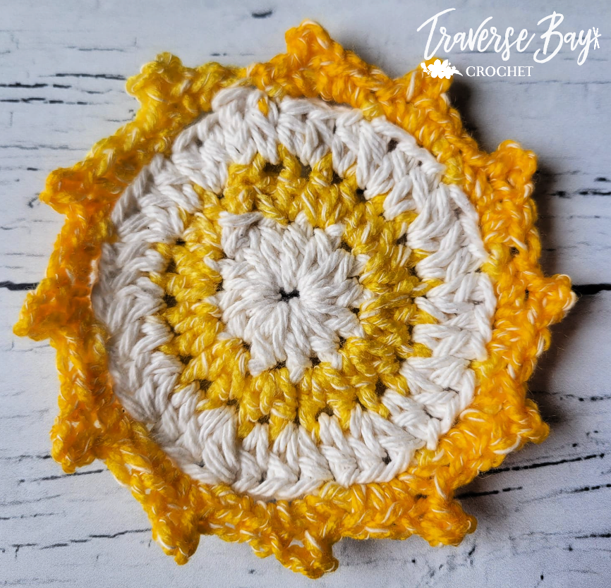 Crochet Sunshine Coaster Pattern