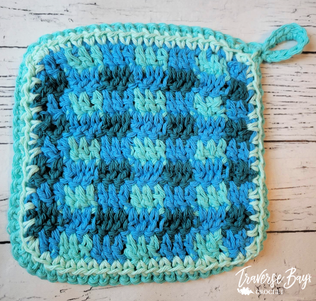 Crochet Plaid Potholder Pattern