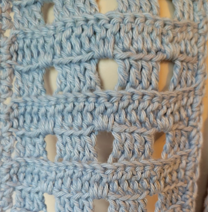 Easy Textured Crochet Filet Scarf Pattern