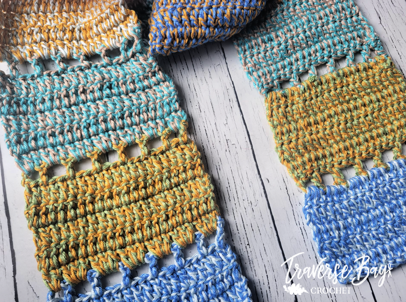 Crochet Beginner Filet Scarf Pattern