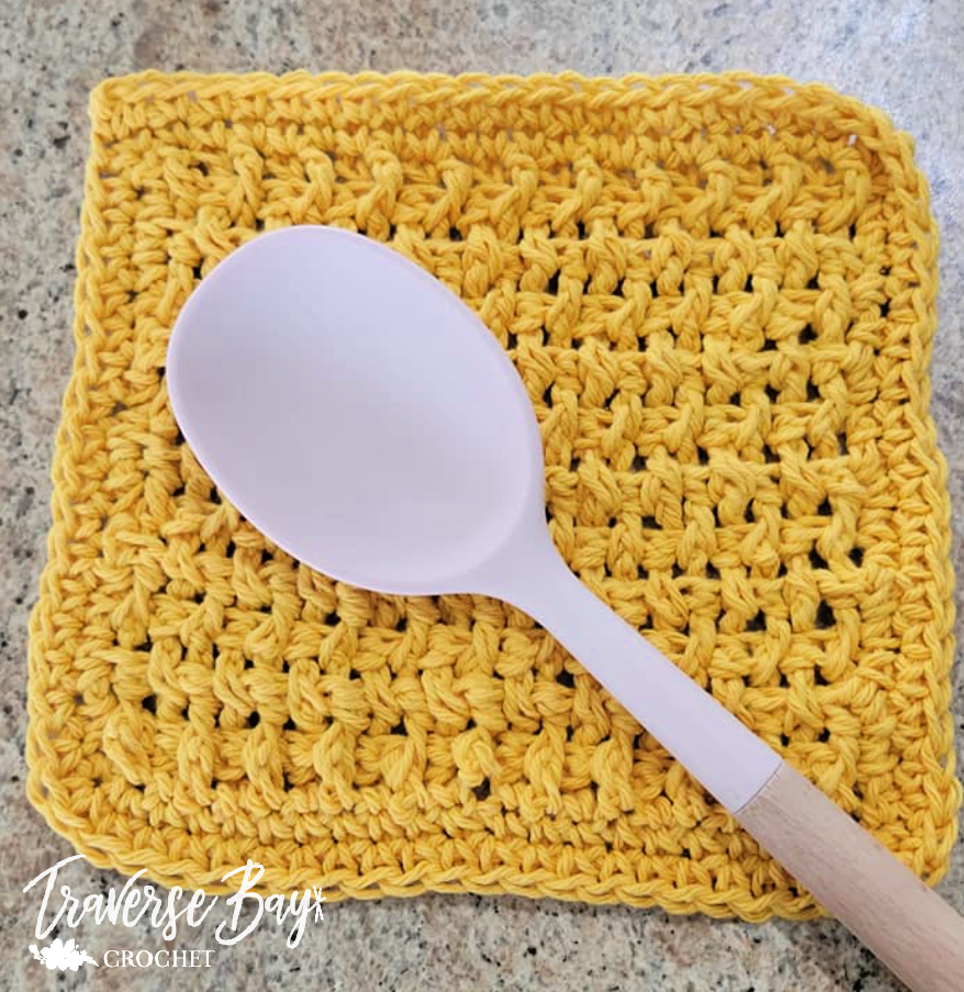 Crochet Sugar'n Cream Textured Dishcloth Pattern