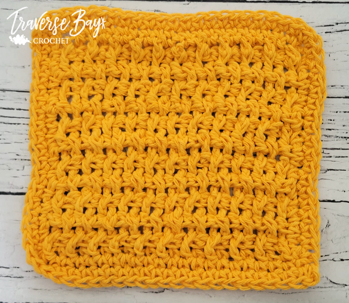 Crochet Sugar'n Cream Textured Dishcloth Pattern