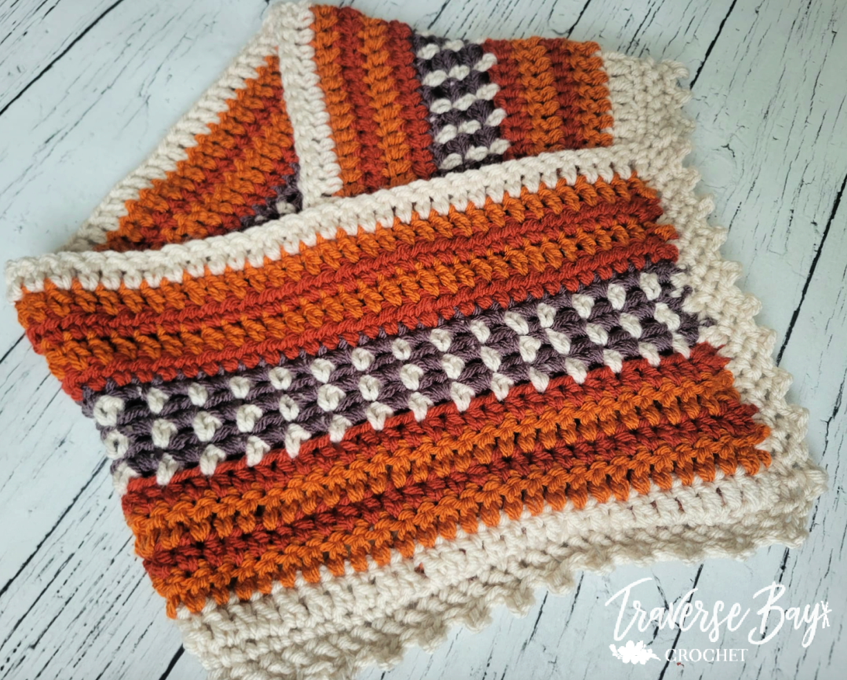 Crochet Striped Neck Warmer Pattern