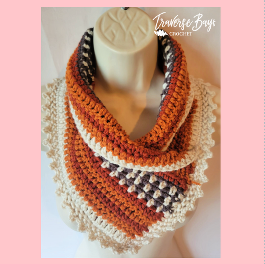 Crochet Striped Neck Warmer Pattern