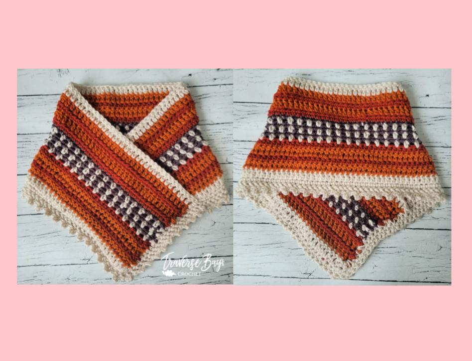 Crochet Striped Neck Warmer Pattern