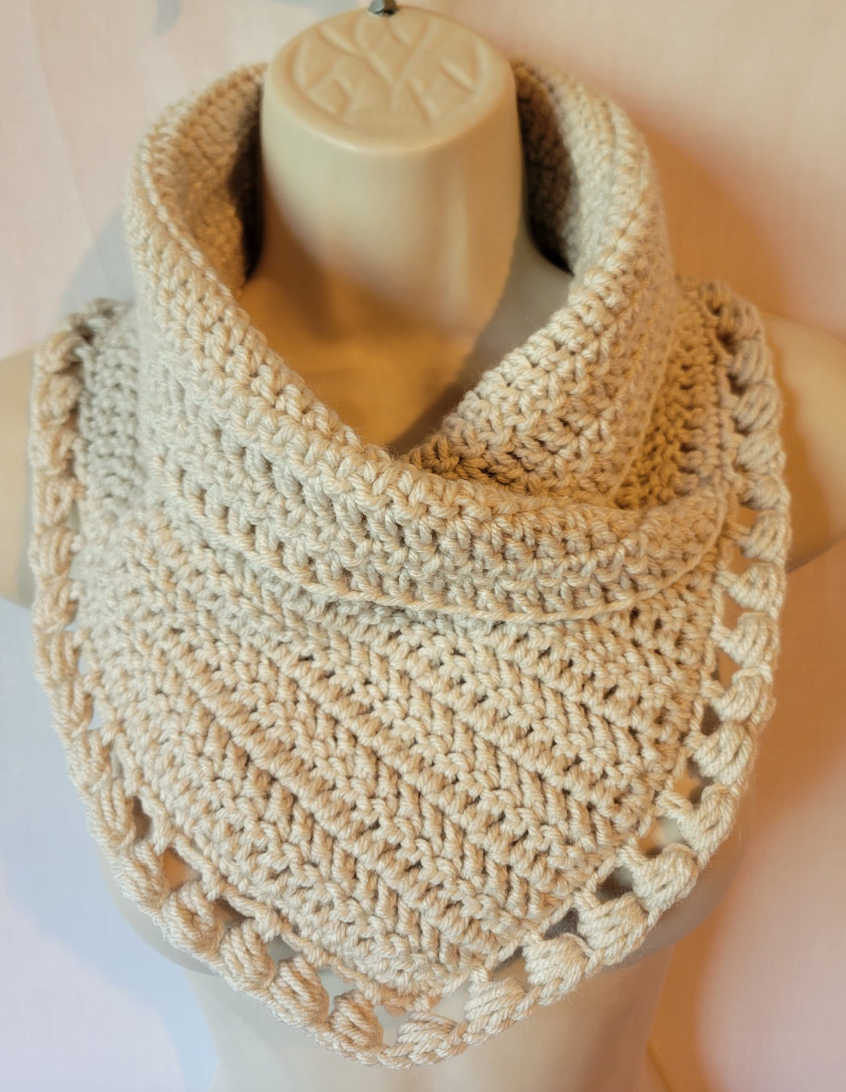 Crochet Herringbone Neck Warmer Pattern