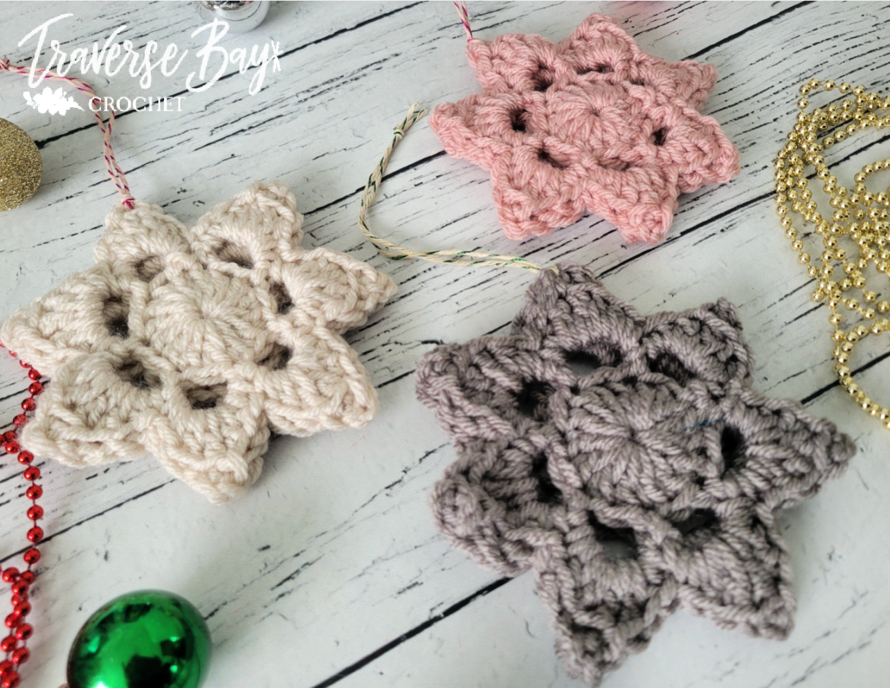 Crochet Snowflake Christmas Ornament Pattern