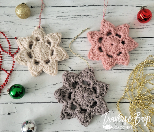 Crochet Snowflake Christmas Ornament Pattern