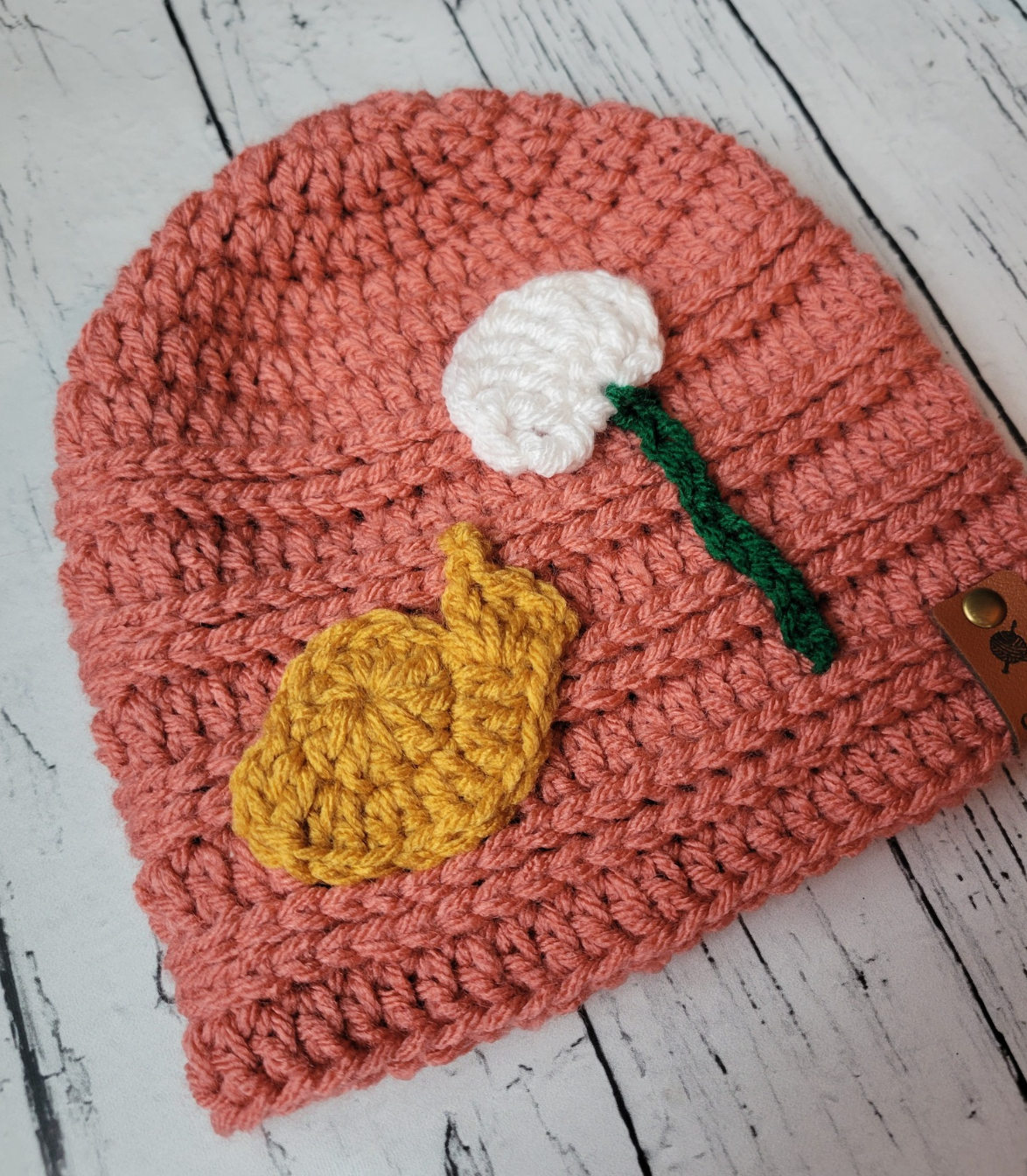 Crochet Snail Dandelion Beanie Hat Pattern