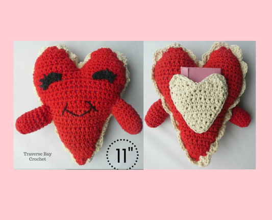 Crochet Heart Pillow Pattern