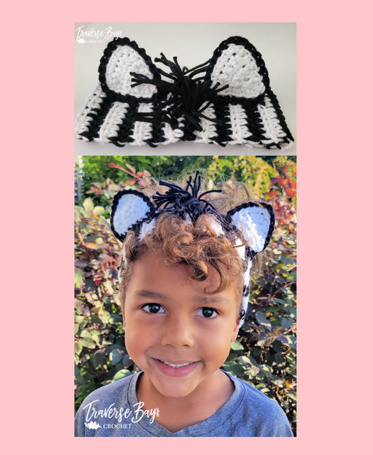 Crochet Zebra Headband Pattern