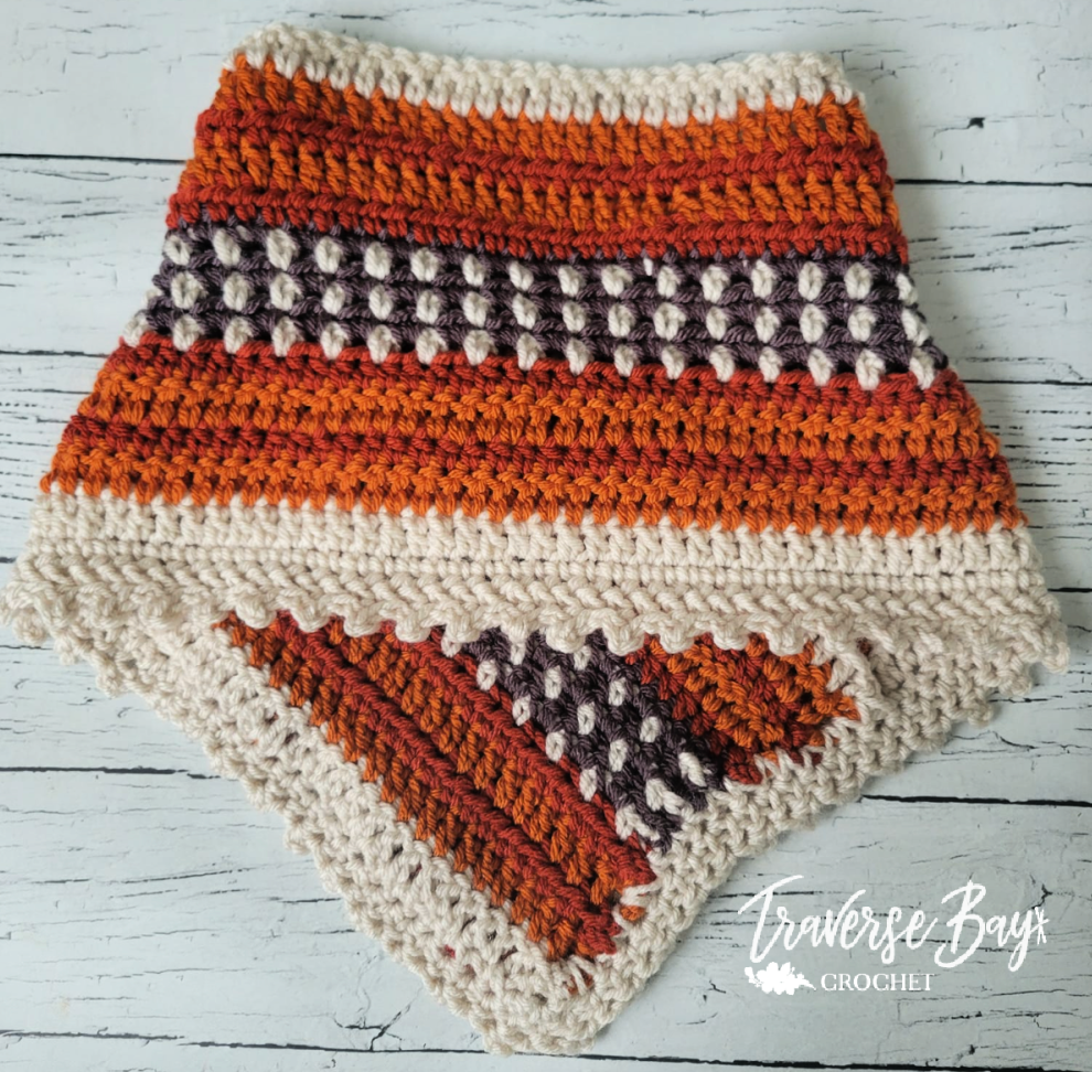 Crochet Striped Neck Warmer Pattern