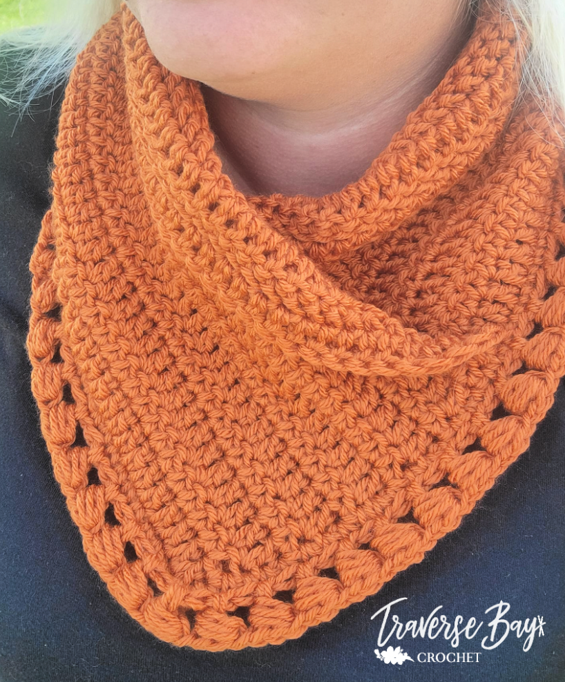 Crochet Herringbone Neck Warmer Pattern