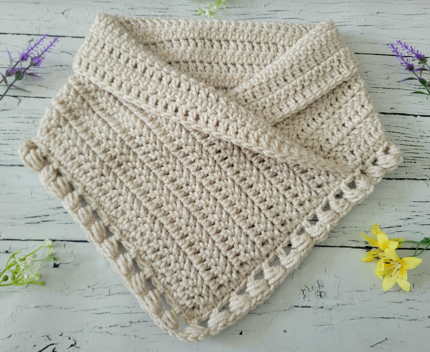 Crochet Herringbone Neck Warmer Pattern