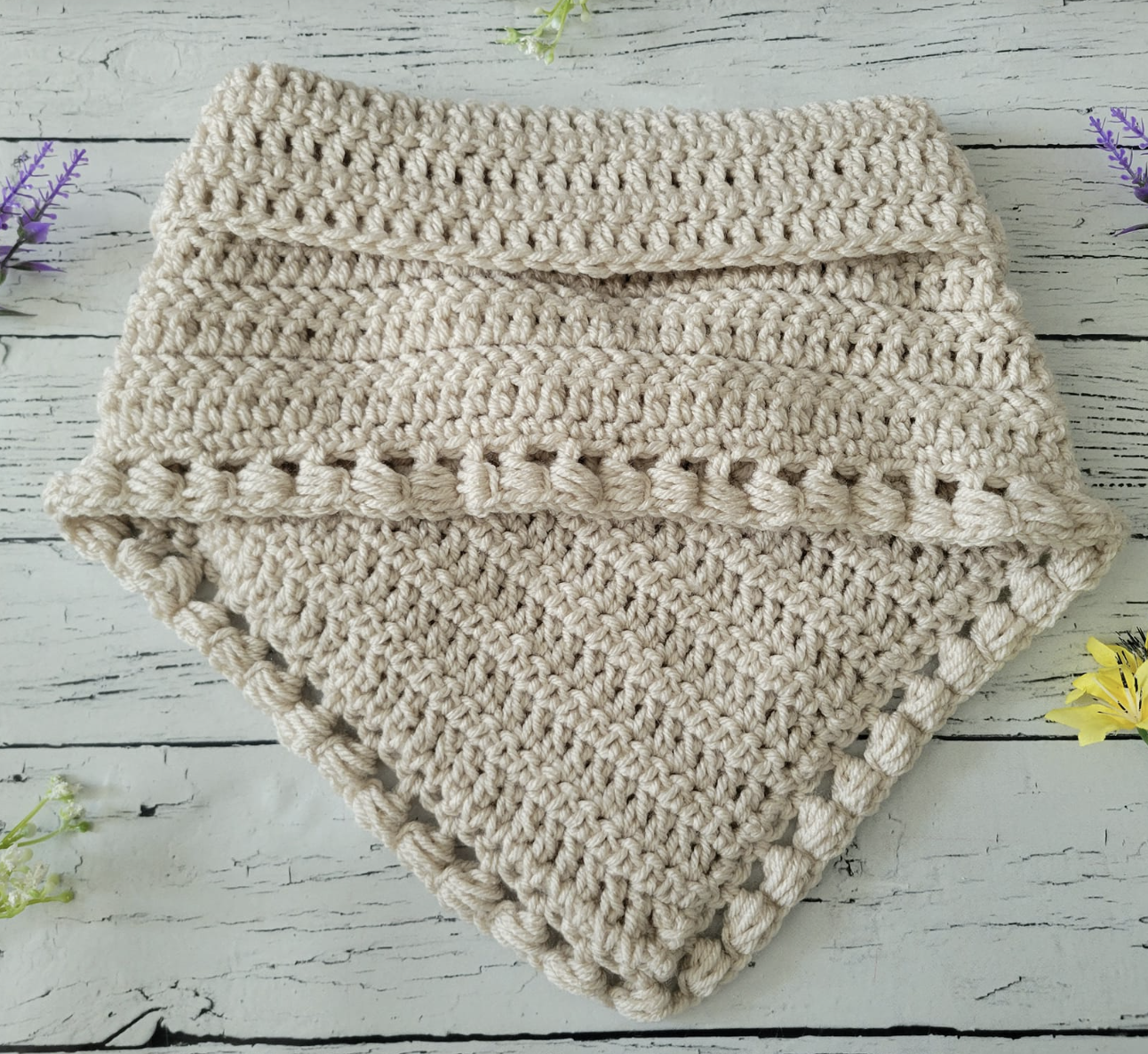 Crochet Herringbone Neck Warmer Pattern