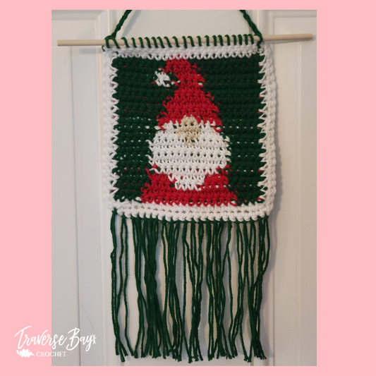 Crochet Christmas Gnome Wall Hanging Pattern