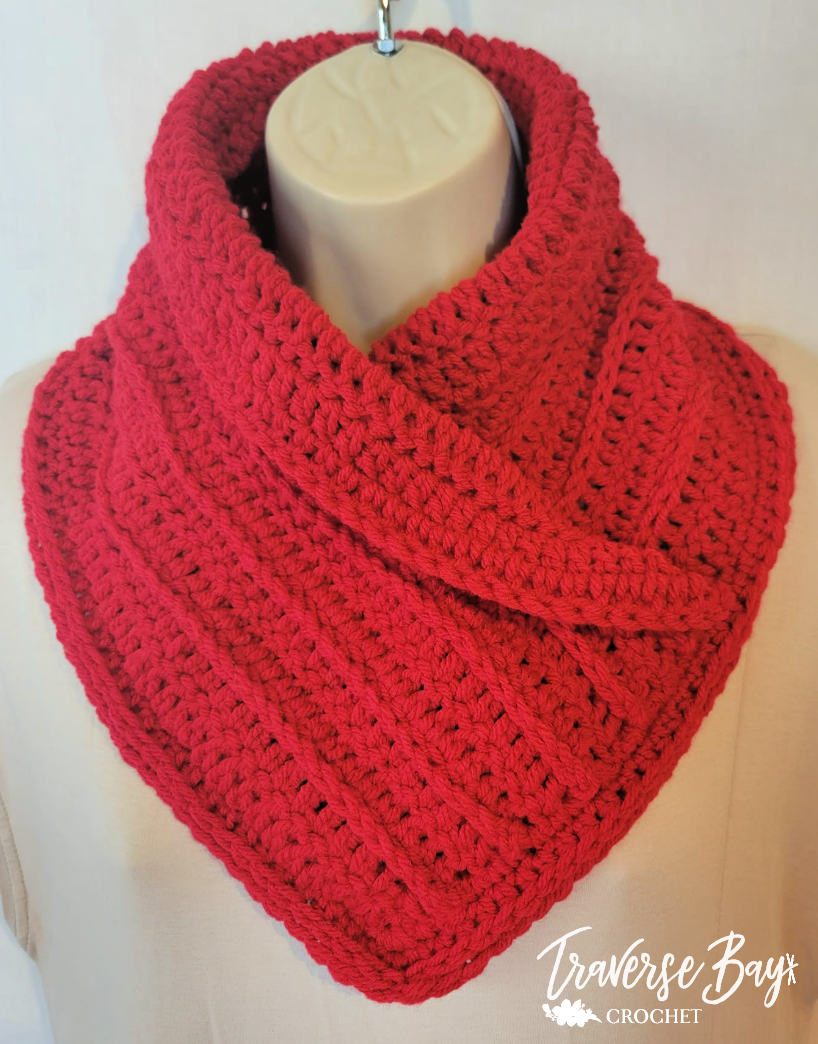 Crochet Stripe Neck Warmer Pattern