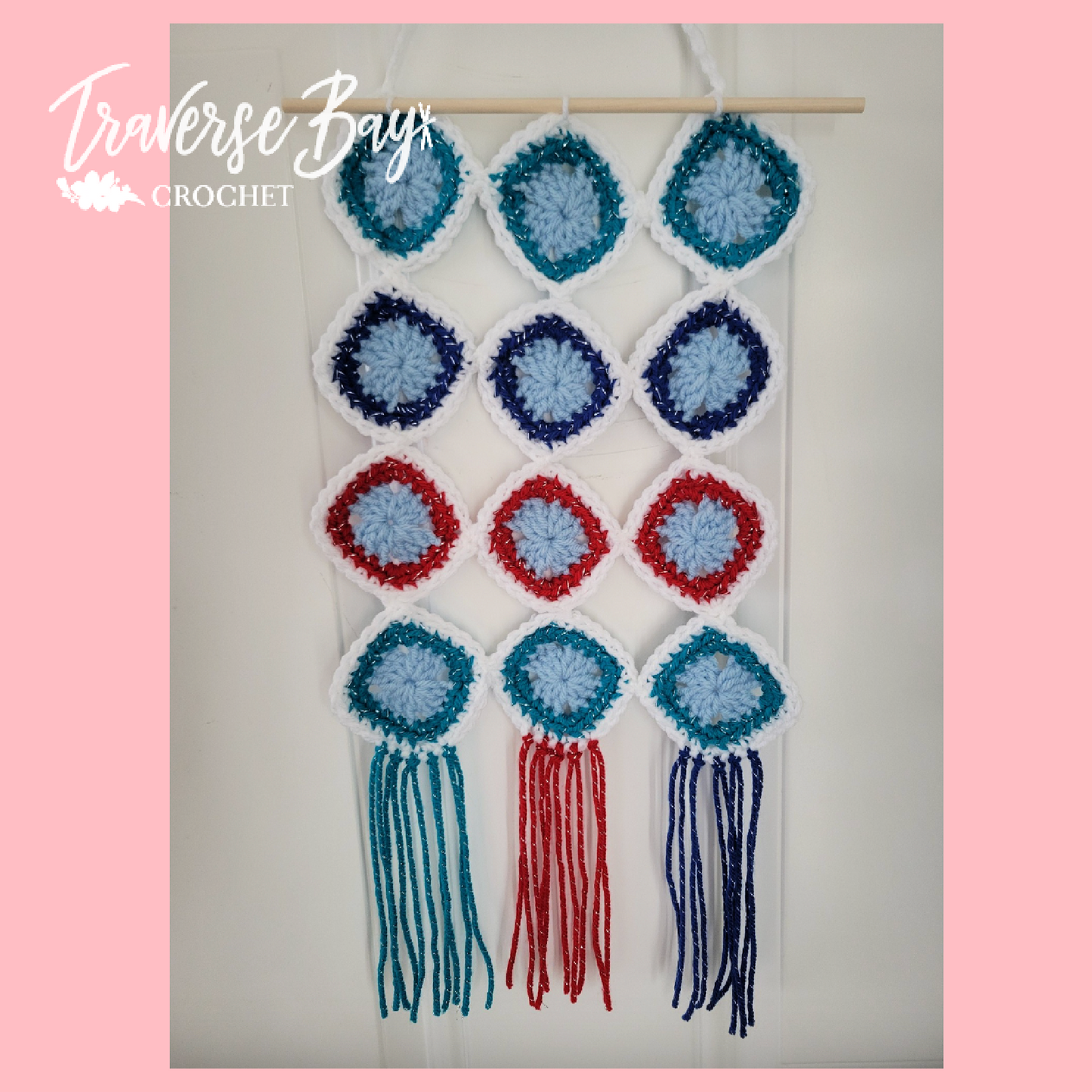 Crochet Granny Square Wall Hanging Pattern