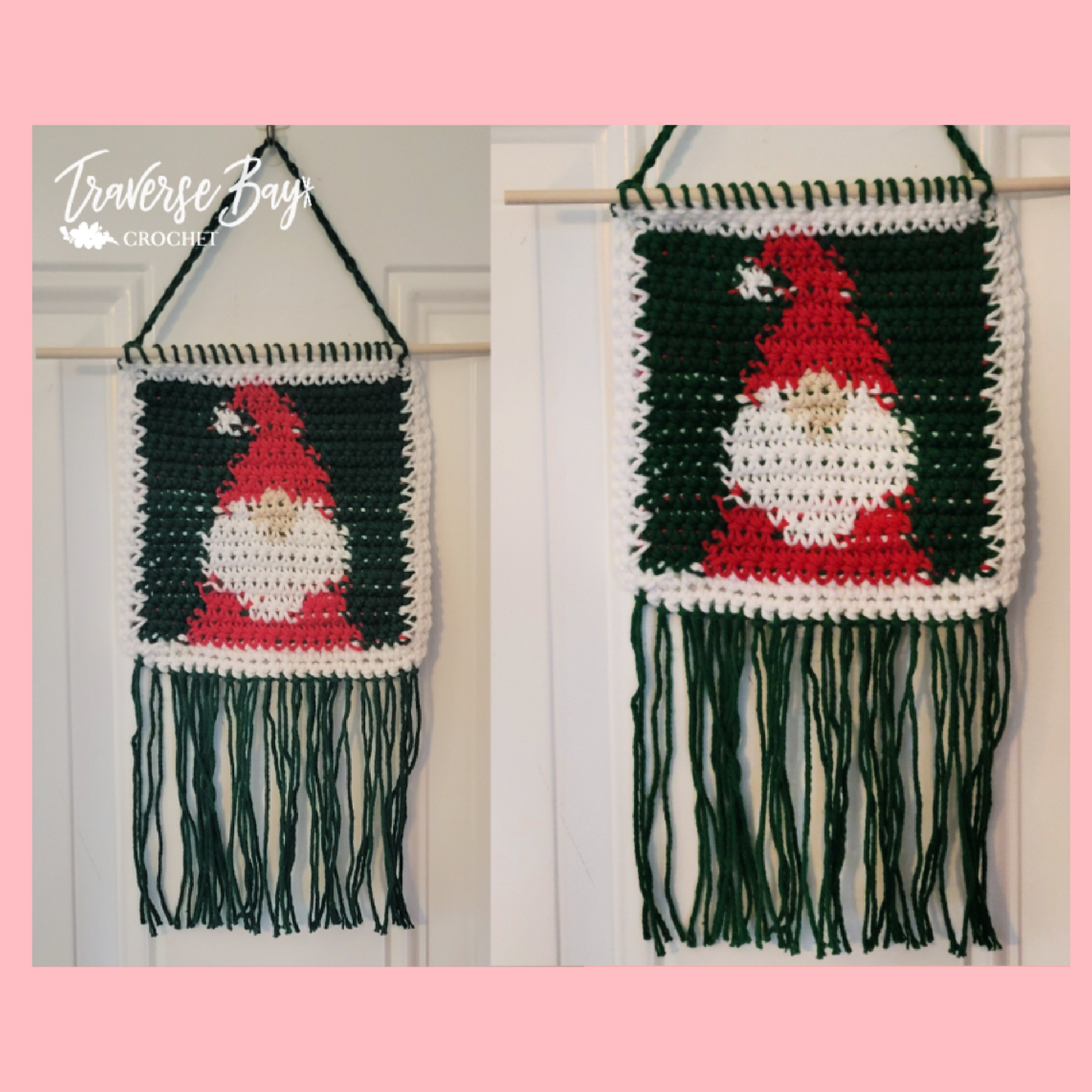 Crochet Christmas Gnome Wall Hanging Pattern