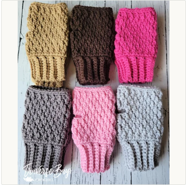 Crochet Alpine Fingerless Gloves Pattern