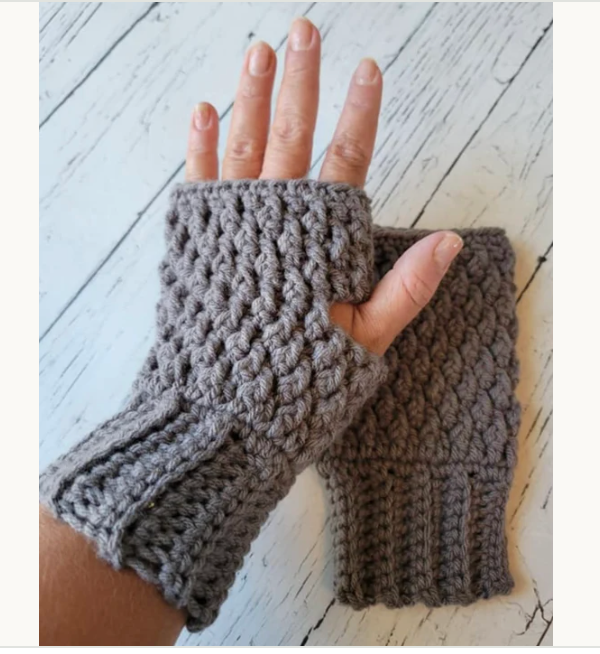 Crochet Alpine Fingerless Gloves Pattern
