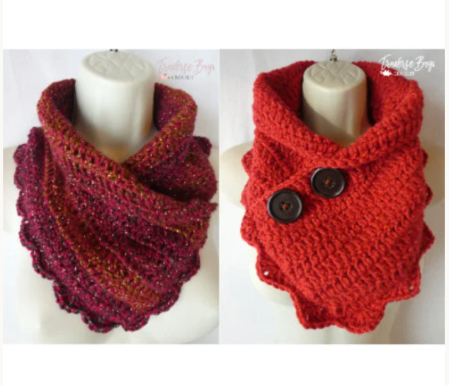 Crochet Scallop Neck Warmer Pattern