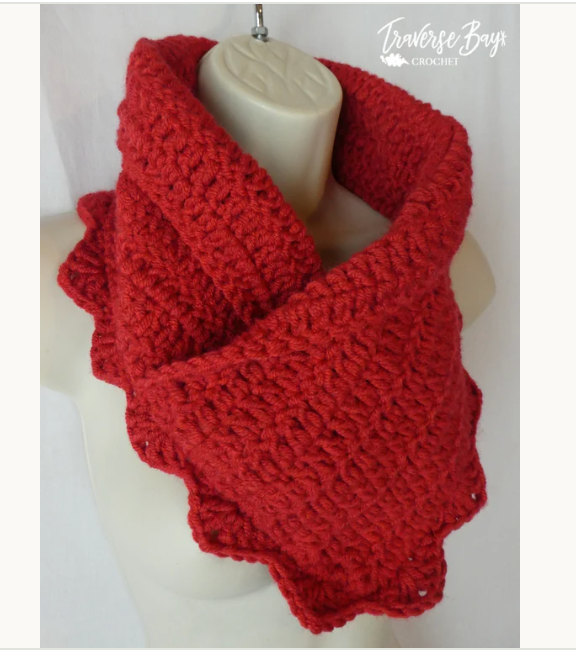 Crochet Scallop Neck Warmer Pattern