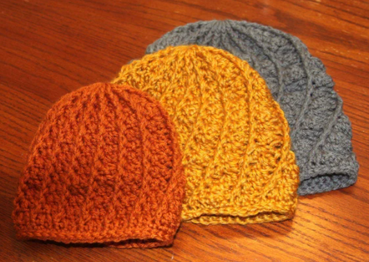 Crochet Spiral Hat Beanie Pattern