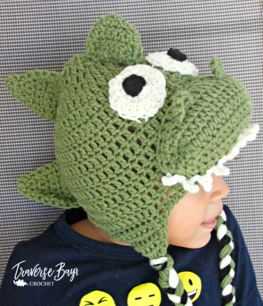 Crochet Dinosaur Hat Pattern